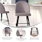 Flash Furniture 2PK 30" Gray Faux Linen Armless Barstool AY-1026H-30-GYFAB-GG - alternate 6